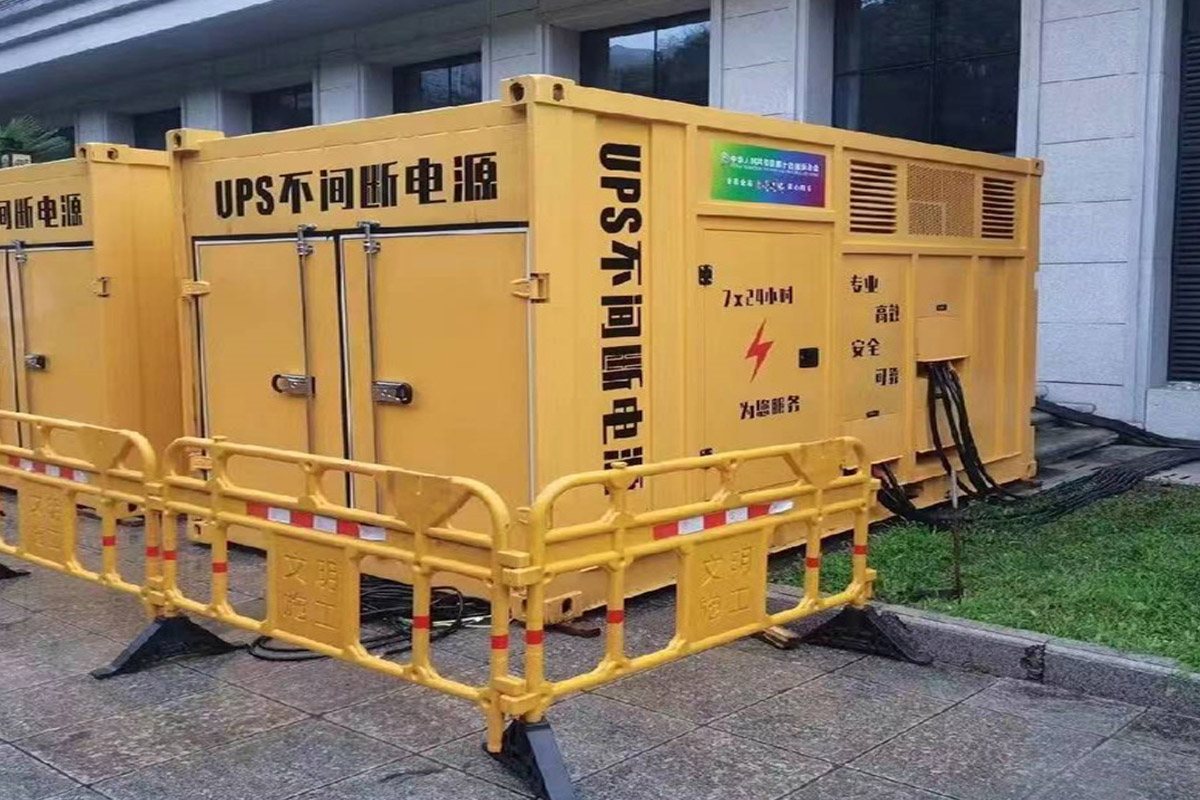 延安发电机租赁施工现场