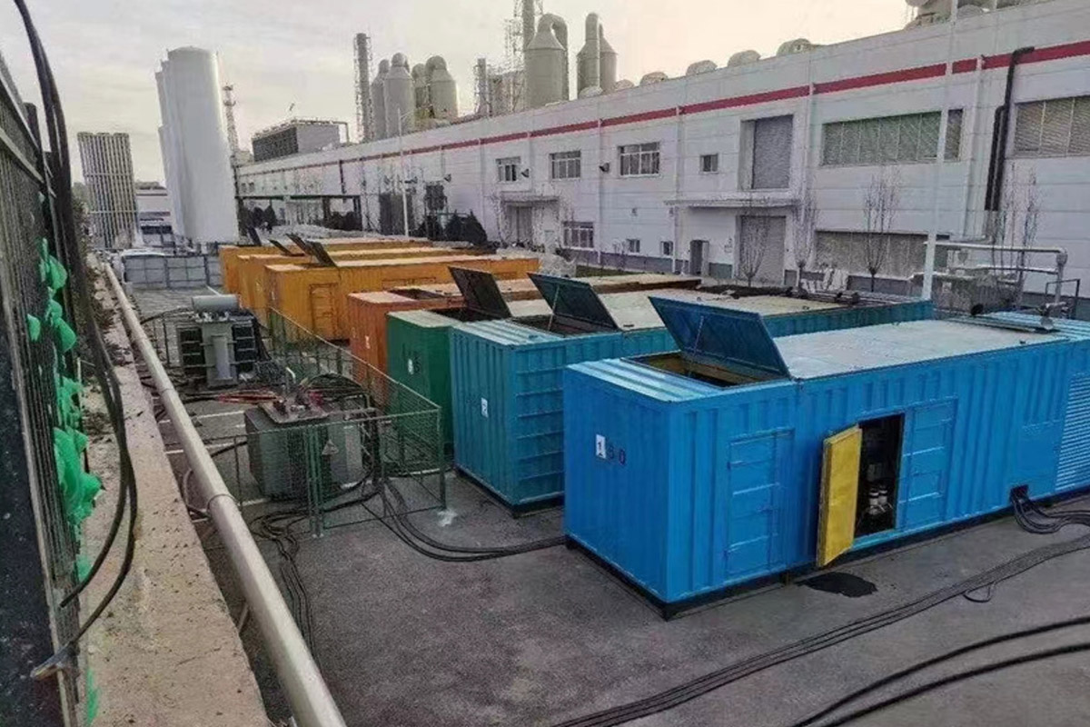 延安发电机租赁施工现场